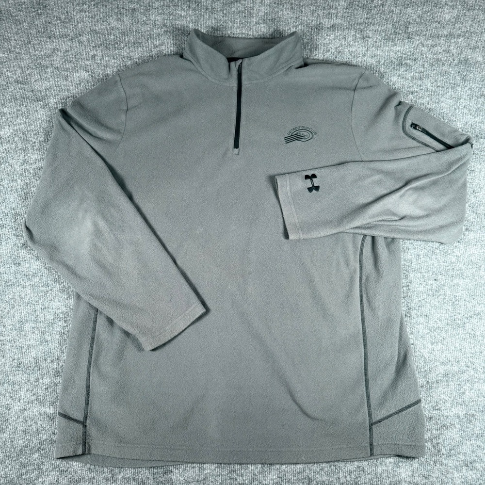 Under Armour XXL Pullover Fleece 1/4 Zip Pullover‎ Gray Detroit Gun Club Jacket - Picture 2 of 11